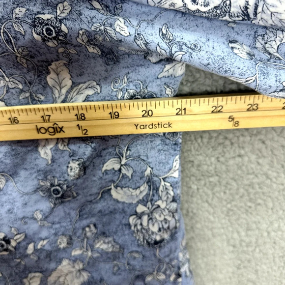 Talbots Button Up Pajama Top Womens Medium Blue Floral Long Sleeve Cotton - Picture 4 of 6
